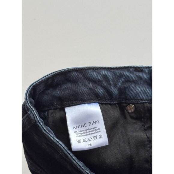 ANINE BING Jagger OD Black Dark Blue High Rise Skinny Ankle Jeans, Size 28 - Picture 14 of 15